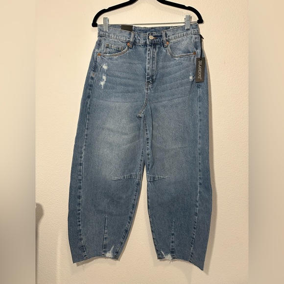 Blank NYC Raw Hem Barrel Jeans, Size 28 - Picture 2 of 6